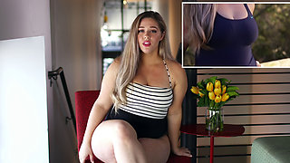 Curvy Plus Size Model in sexy video shoot
