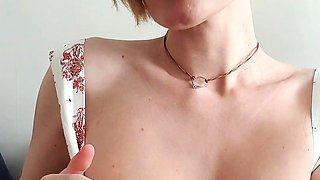 Amateur striptease and Solo masturbation