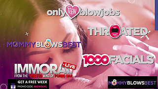 MOMMY BLOWS BEST - Busty Milf Horny Mandy Bright Gives Well-Deserved Blowjob