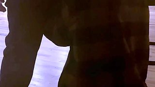 Skinny brunette MILF sucks and fucks a big cock