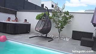 Straight Boys Turn BI - Hot Pool Party Orgy with Pornstars