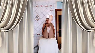 Hot housewife Lukerya huge tits hairy mature MILF homemade