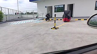 Petite Asian Teen Schoolgirl Fucked Hard at Public Gas Station - Viral Outdoor Sex