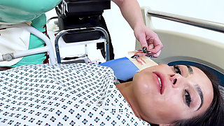 Latex Medical Play: Latina in Restraints, Gagged and Made to Orgasm (hd + Bts)