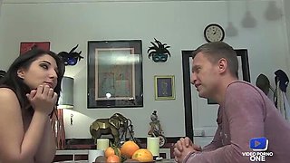Sonia gets anal fucked by old man while husband watches - French amateur threesome