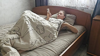 Stacy_via Wakes Up Horny and Masturbates to Porn - Big Natural Tits and Extreme Squirting Orgasm