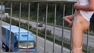 Outdoor Handjob for a Big-Cocked Hunk