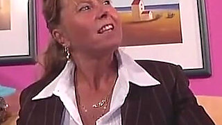 Sexy Blonde and Mature Make Fat Guy Enjoy