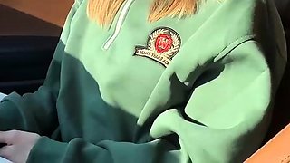 Horny fledgling couple in risky public drills