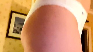 Webcam busty blonde stripped covered by oil anal masturbate