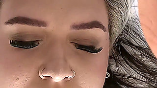 Tattooed BBW Solo Masturbation Georgie Winters Wand and Dildo Real Orgasm in Split Screen Closeup 4K