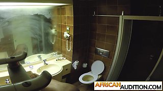 Cure curly African nailed from the back