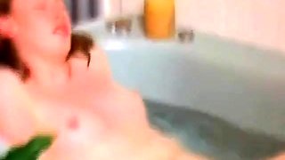 Redhead Masturbates and Orgasms in the Tub