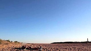 Brunette Amateur Gives Gloved Blowjob