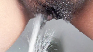 Hot Aunty pissing in bathroom the hardly Squirting Orgasm