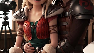 Astrid Hofferson and Hiccup First sex video How to train your Dragon animation