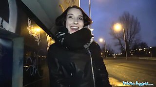 Amateur video with talented Martin Gun and Lola Hunter from Public Agent