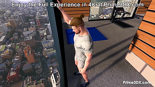 Futanari Gym Domination: Buff guy gets intensely pleasured by hung futa in a sweaty workout session at Prime3DX