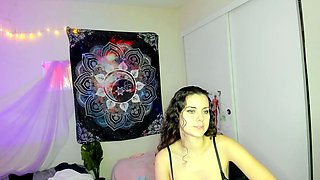 Amateur striptease and Solo masturbation
