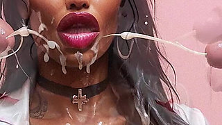 Curvy Nurse BDSM Hard Sex, Curvy Woman with Big Tits Sucking Big Dick, Slave Woman