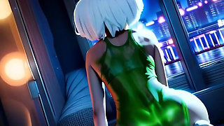 【Cyberpunk AI】Futuristic Muscular Babe / サイバーパンクな筋肉美女