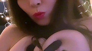 Big boobs milf masturbates with her dildo