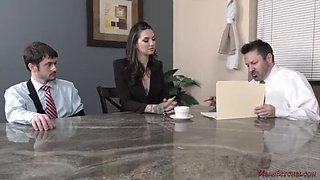 Tall Office Mistress Rocky Emerson Dominates Slave - Femdom Face Sitting & Ass Worship