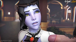Widowmaker Gets Two Giant Cocks [Subtitled in Spanish]