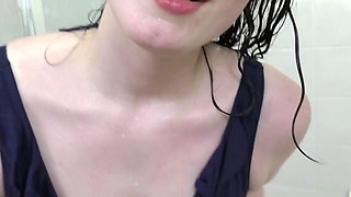 Swimming Champ Gets Humped Sucked With POV Bathroom Passion