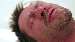 Old Man And Young Girl Bathing