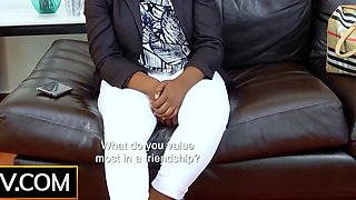 Thick Busty Black Amateur Booked For Rough Face Fuck In Couc