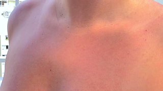 Amateur adorable blonde and brunette girls doing blowjob