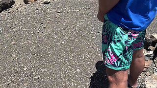 Shameless girl helps the guy to pee outdoor compilation