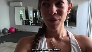 Coach fucks his skinny latina student with a great ass after training
