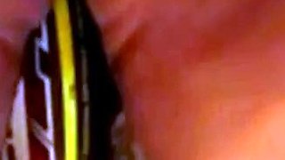 BBW Plays With a Bat Sex Toy on Webcam