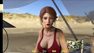 Uncensored ecchi visual novel featuring big natural tits and steamy lesbian action