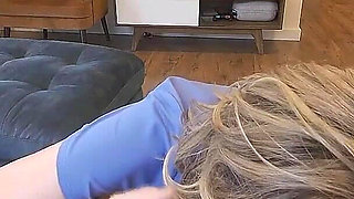 Home Health Nurse Helps Patient Cum