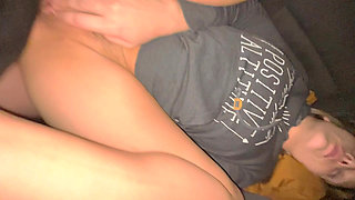 Wife Gets Deep Anal Fuck in Backseat of Car