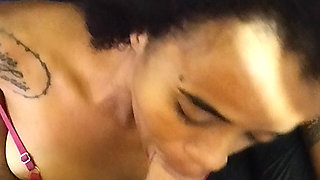 Shy young girl sucking hot