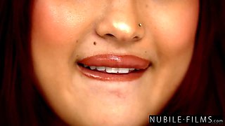 Naughty Student Mina Luxx: "Fuck My Tight Pussy Professor" Cowgirl Creampie