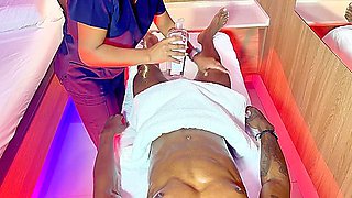Big Tits Latina Milf Seduces Boy During Massage