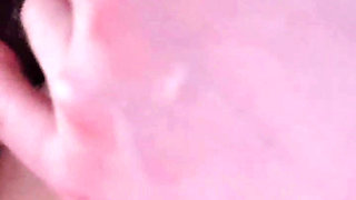 Cheating wife, interracial sex ending in a creampie  - Close-up