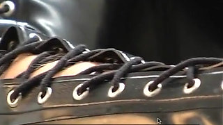 Bound Beauty in Latex BDSM Submission