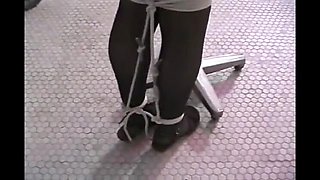 Tall Slender Teen Gets Rough BDSM Punishment for Her Tiny Tits