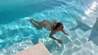 Gorgeous Monika Fox Swims Naked in Pool in Beautiful Place!