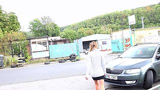 Busty blonde outdoor masturbation fun times