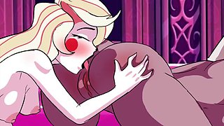 Hazbin hotel lesbians, Charlie and Vaggie enjoy being bitches and having lesbian sex