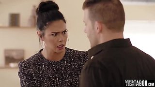 Hot Asian MILF Dana Vespoli rides stepson's big dick hard in steamy taboo fuck