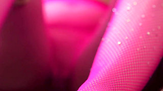 POV Pink Pantyhouse Footjob