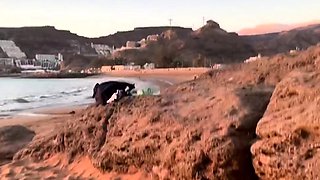 Public Beach Sex and Orgasm for Amateur Couple
